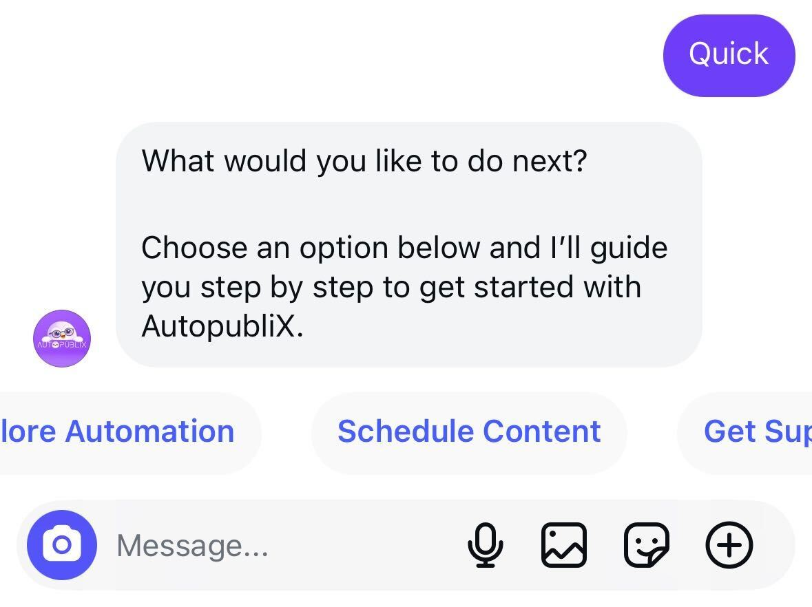 Quick Reply Buttons format