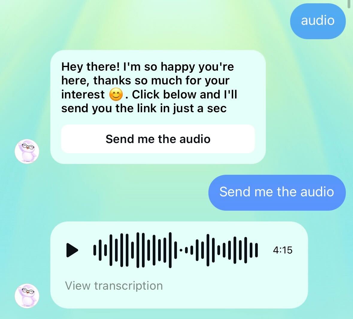 Send Audio Feature
