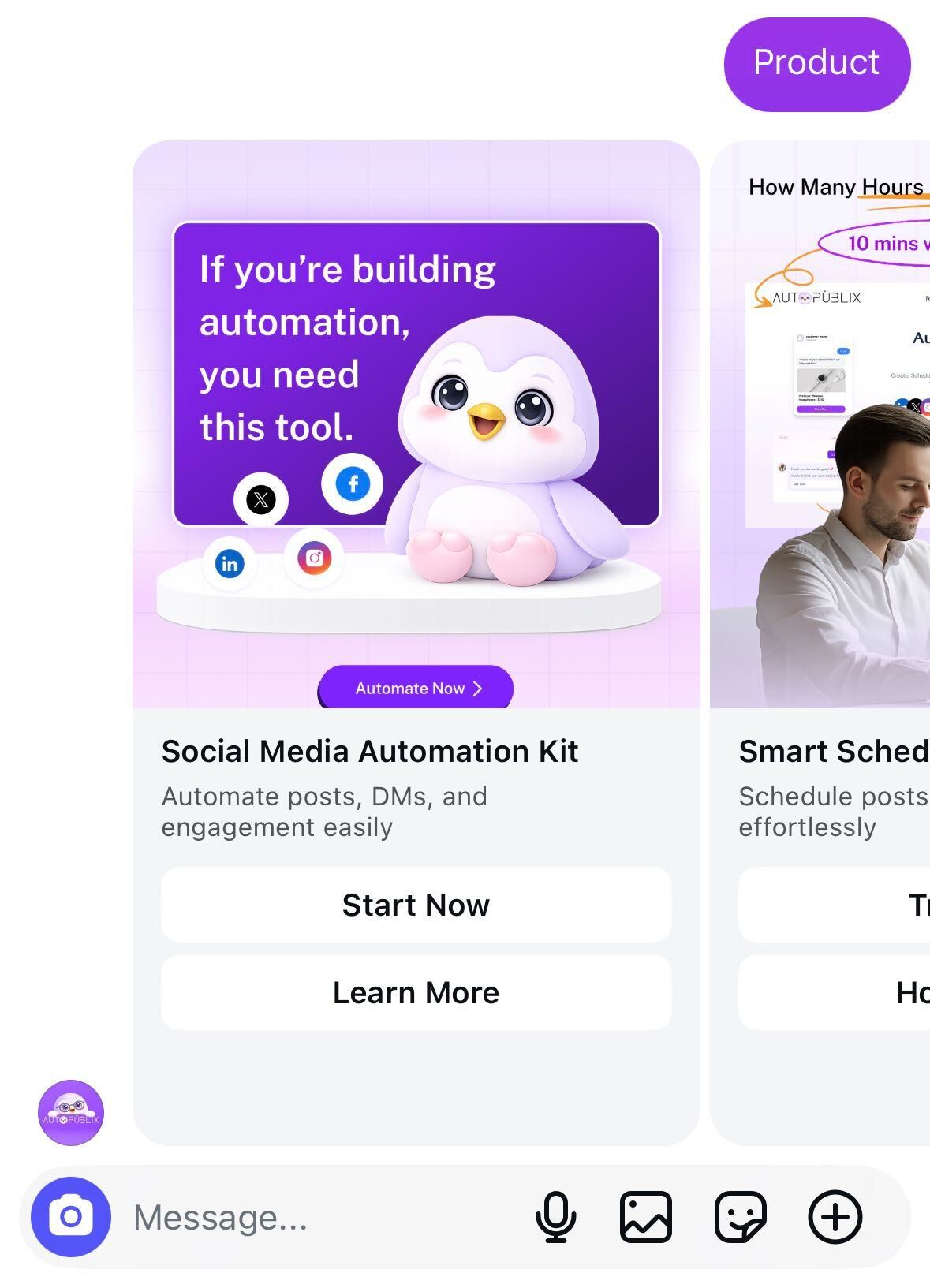 Send Products format