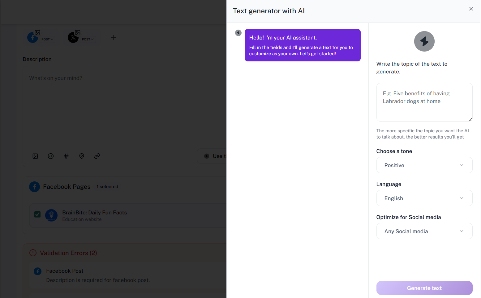 Use the AI Assistant
